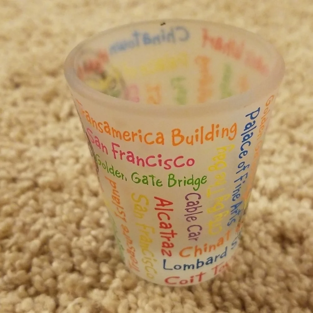 SAN FRANCISCO Multi Color Print Shot Glass